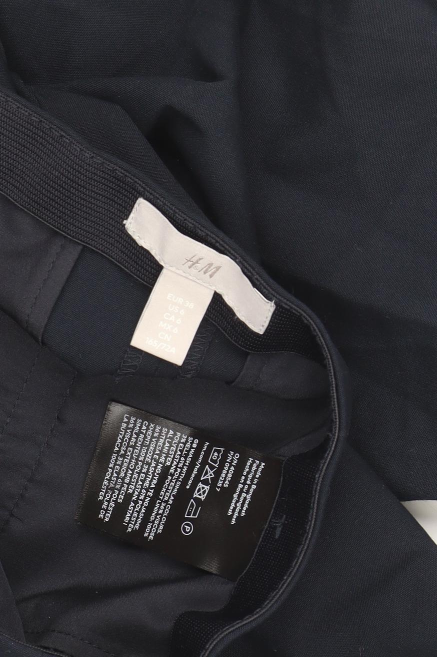 H&M Women’s Black Slim Fit Straight Leg Trousers Size 8 Workwear