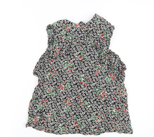 Zara Women’s Multicoloured Floral Sleeveless Tunic Blouse Size S