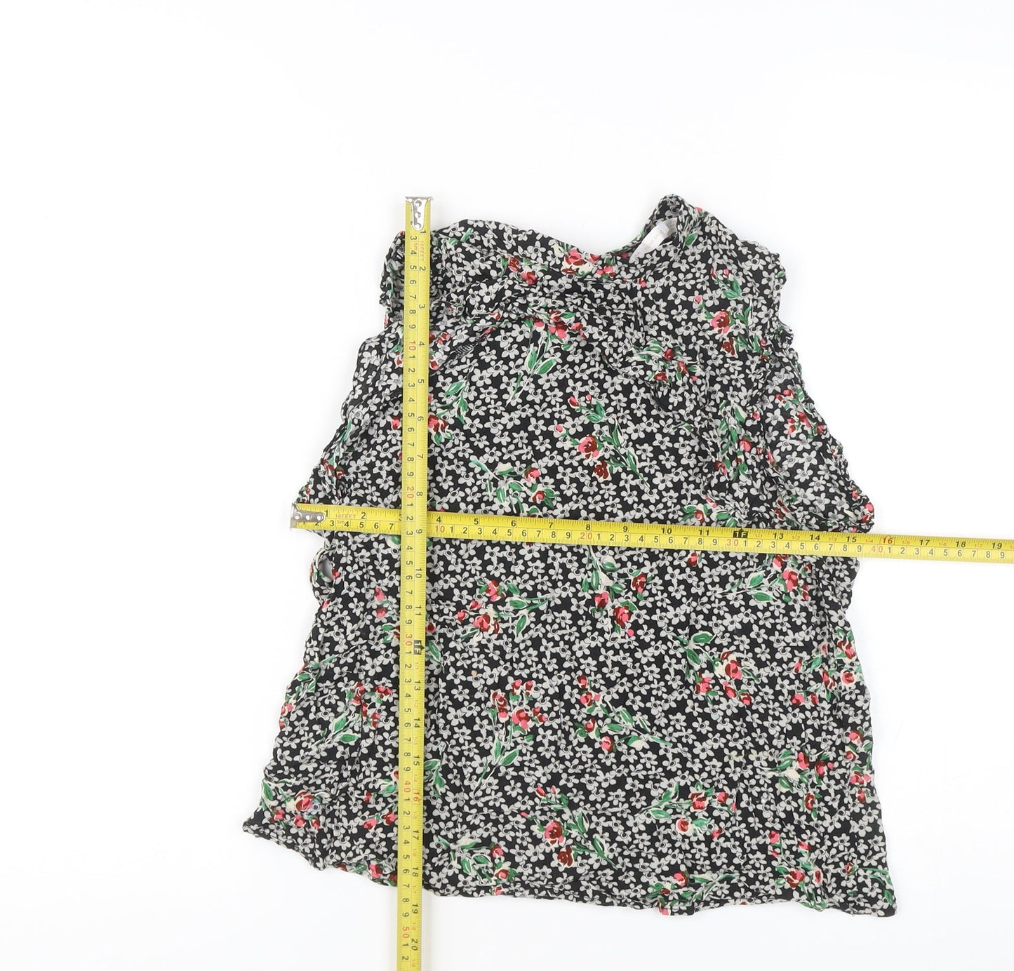 Zara Women’s Multicoloured Floral Sleeveless Tunic Blouse Size S