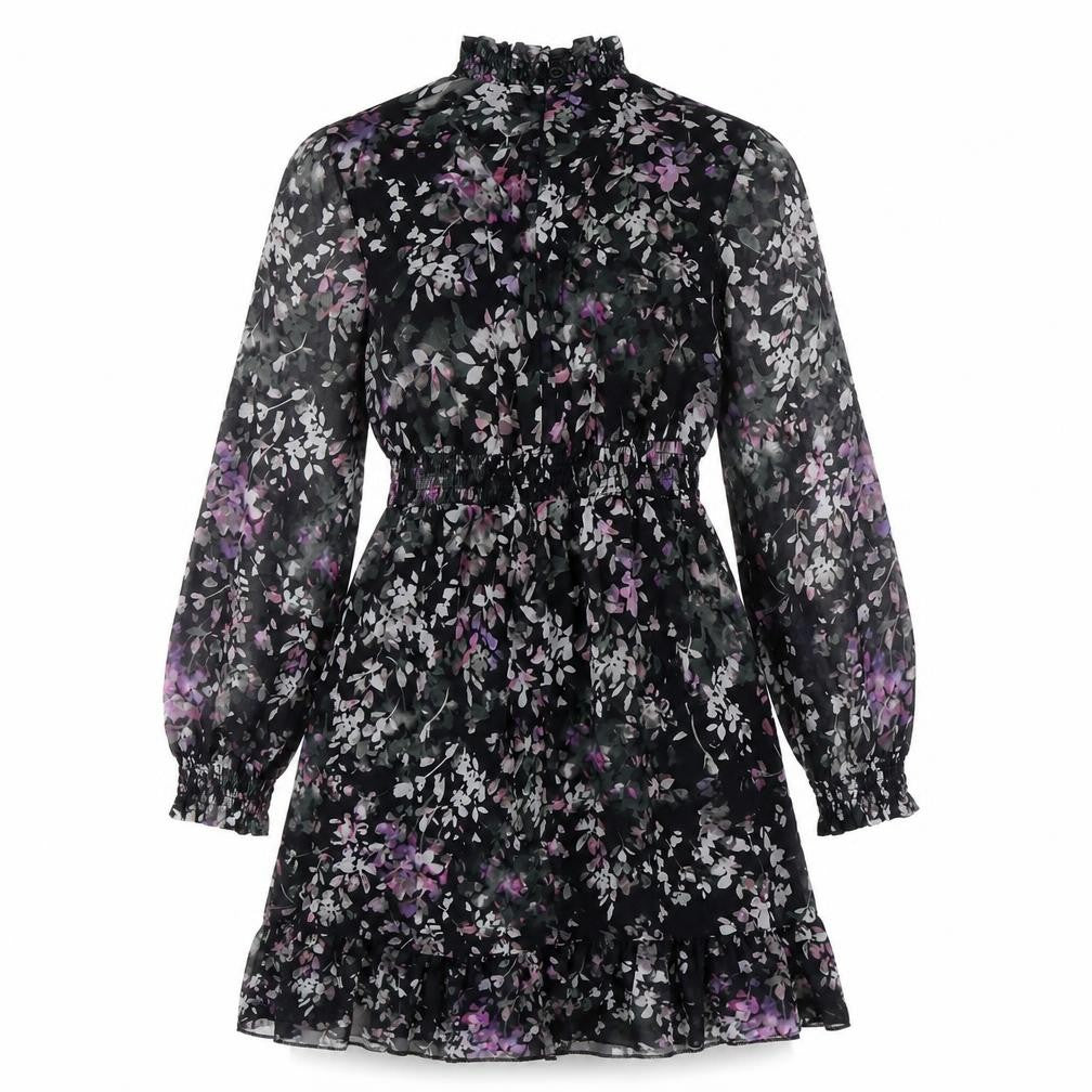 Rebellion Women’s Multicoloured XS Floral A-Line Short Dress