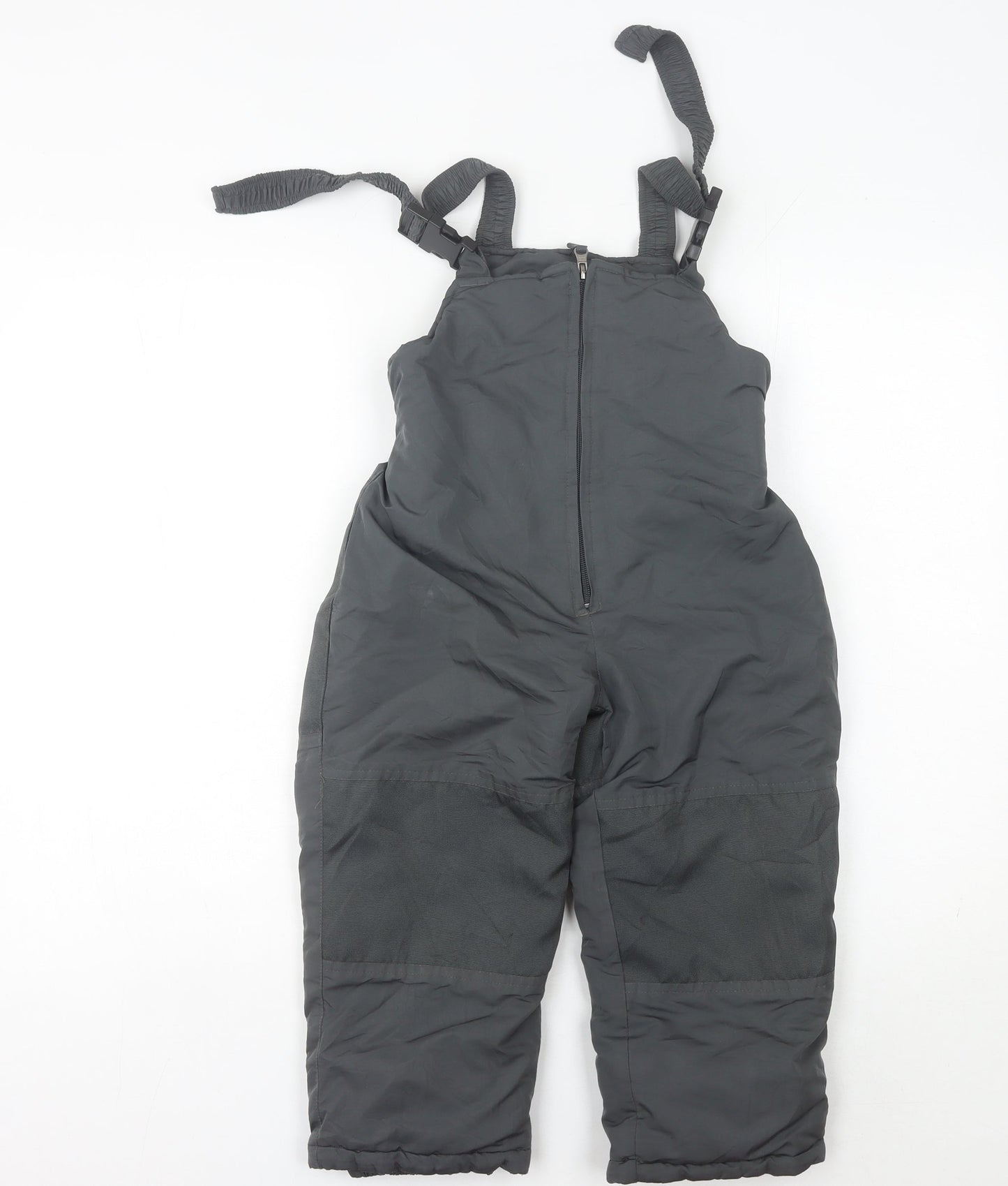 Girls Grey Ski Salopettes 4 Years Waterproof Padded Winter Trousers