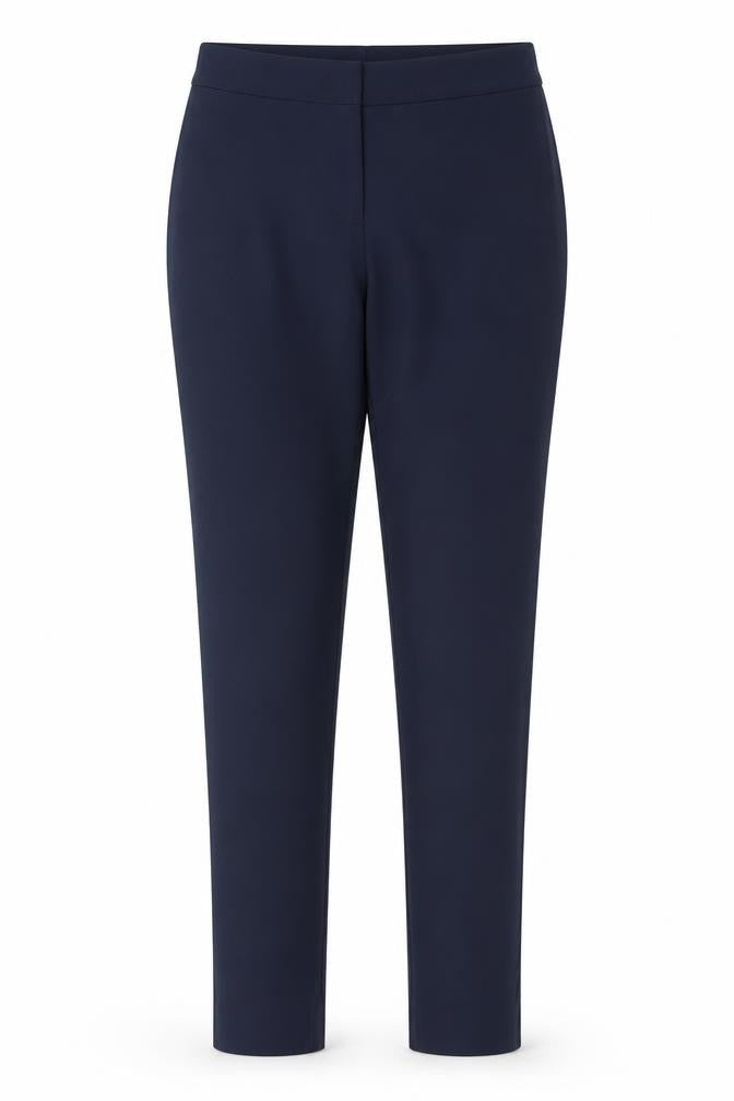 DKNY Women’s Blue Slim Fit Straight Leg Trousers Size 10