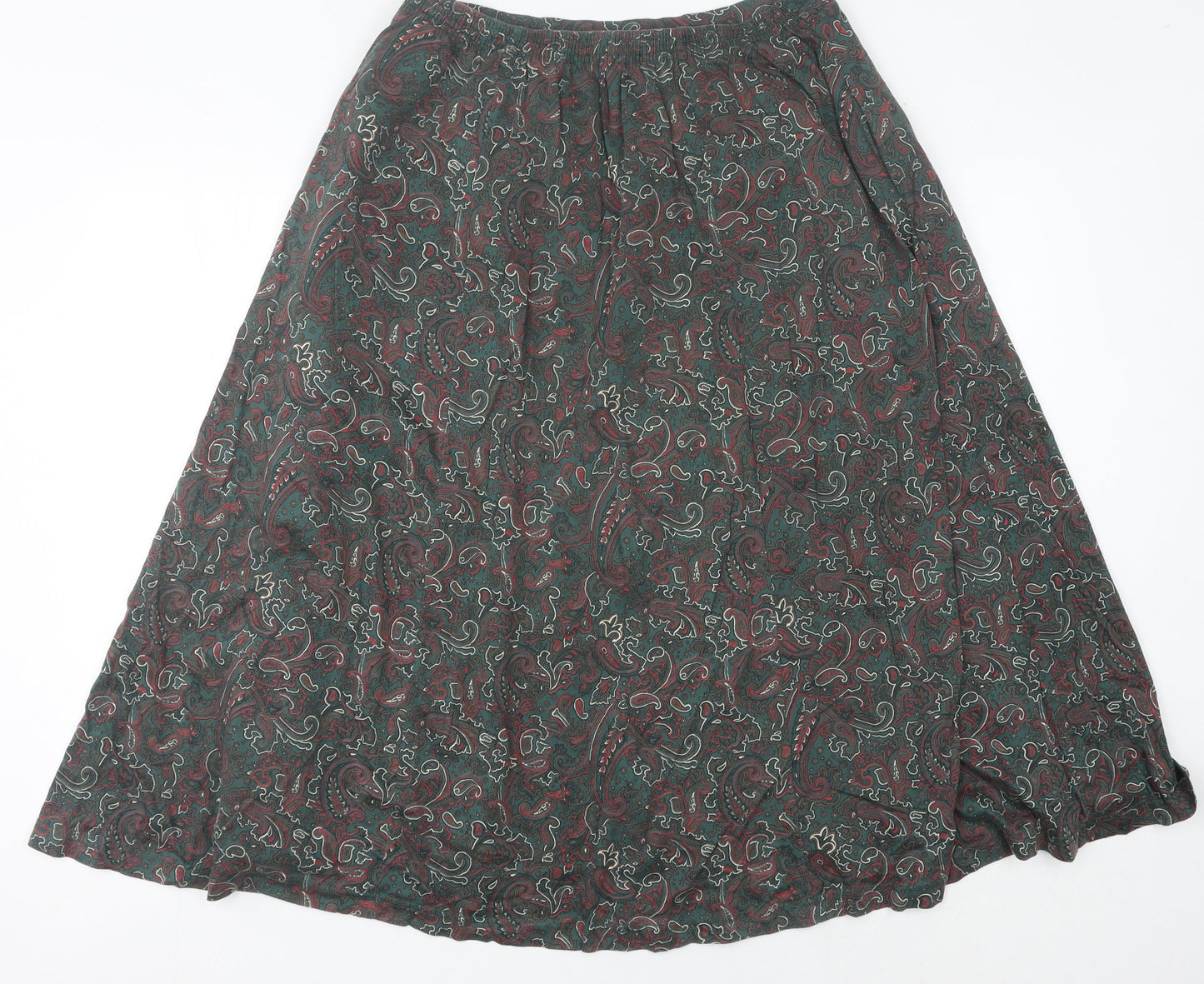 Country Collection Womens Multicoloured Paisley Midi A-Line Skirt Size 16