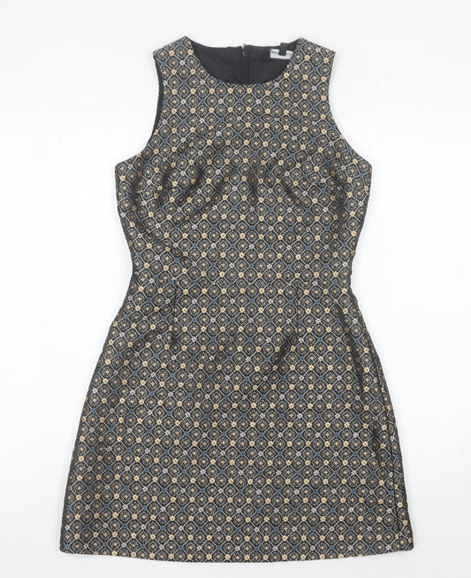 New Look Women's Multicoloured Geometric Shift Dress UK 8