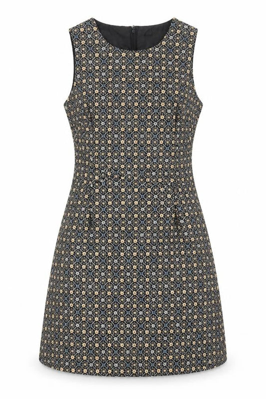 New Look Women's Multicoloured Geometric Shift Dress UK 8