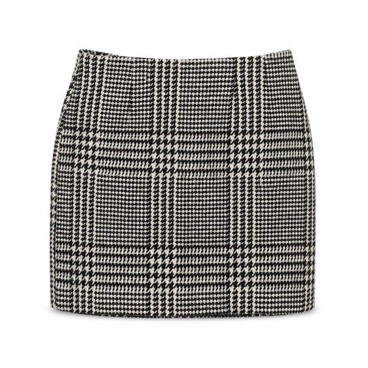 H&M Women’s Black Check Tweed Short Pencil Skirt Size 8 High Rise
