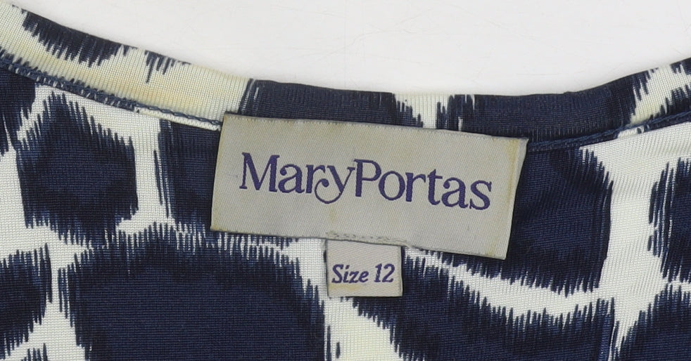Mary Portas Women’s Blue Animal Print Shift Dress Size 12 Knee Length