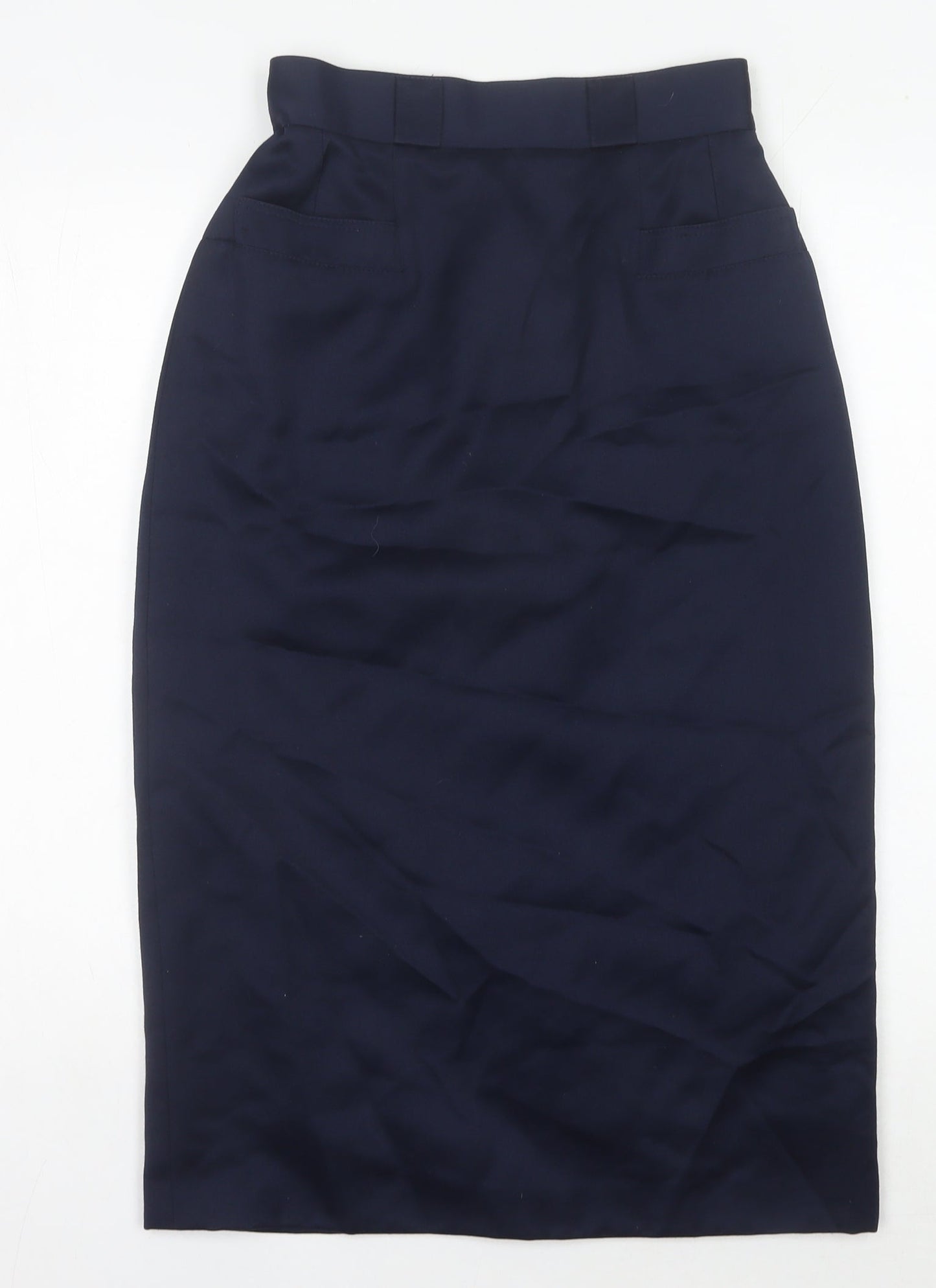 Jenni Barnes Women’s Navy Blue Wool Blend Pencil Skirt Size 12