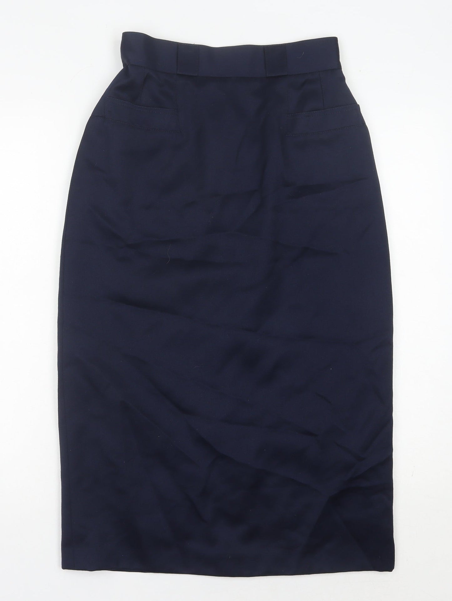 Jenni Barnes Women’s Navy Blue Wool Blend Pencil Skirt Size 12