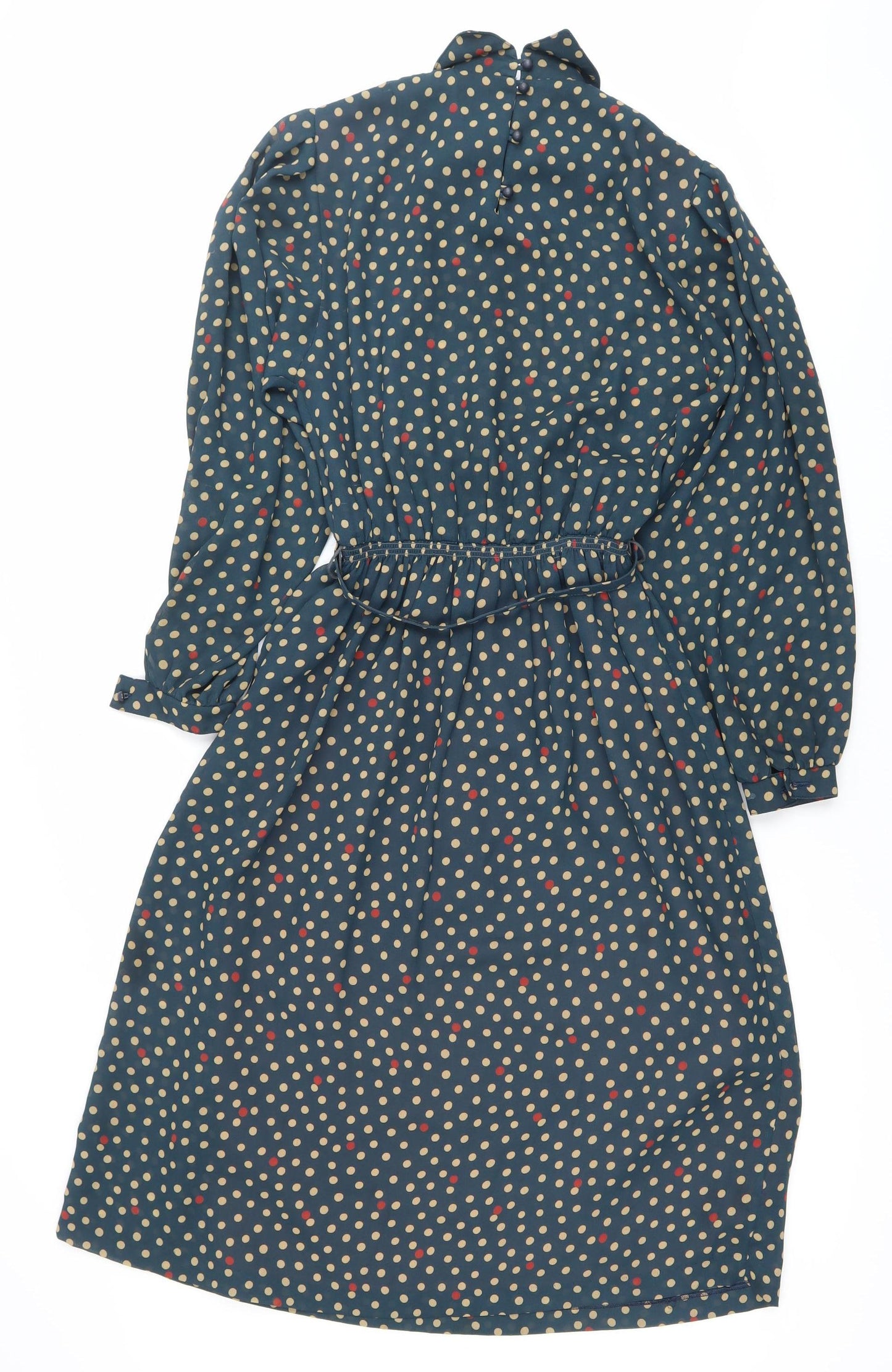 Chicot Women’s Blue Polka Dot A-Line Knee Length Dress Size 12
