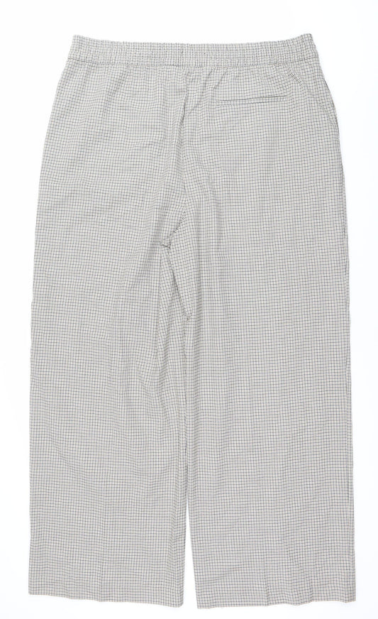 Marks and Spencer Women's Multicoloured Check Trousers Size 20 Regular Fit