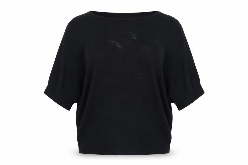 Phase Eight Women’s Black L Boat Neck Lightweight Blouse 3/4 Sleeve
