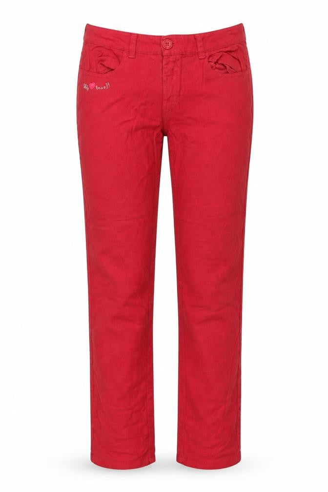Desigual Women’s Red Slim Fit Straight Jeans Size 4 Cotton Blend