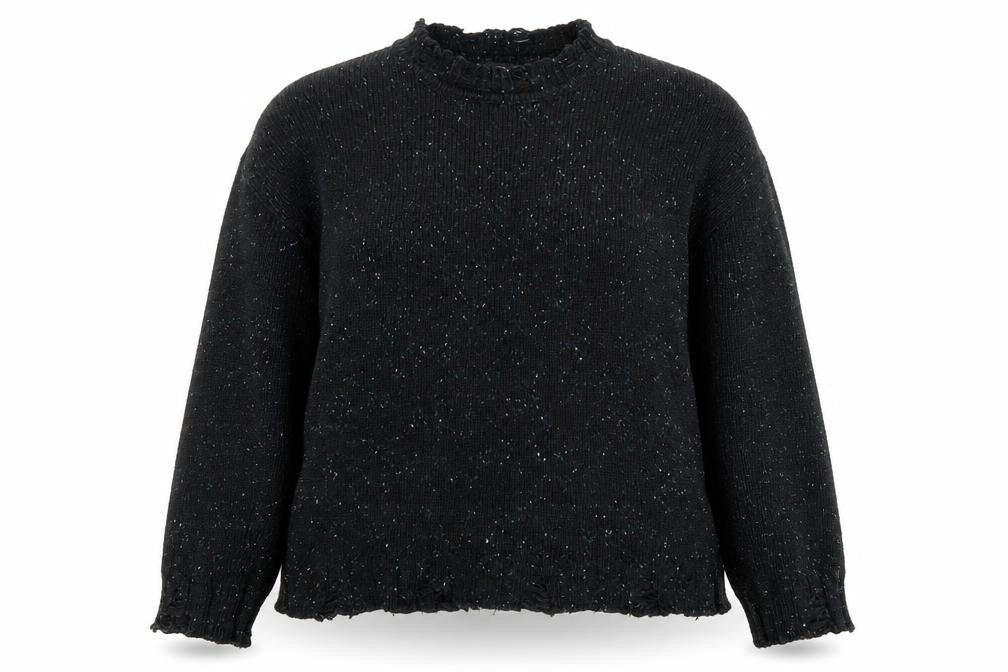 River Island Women’s Black Wool Blend Chunky Knit Jumper 2XL