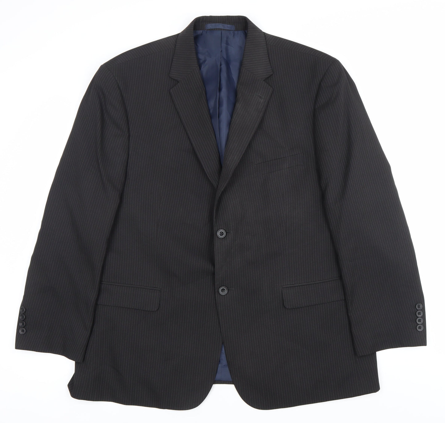 Greenwoods Men’s Black Pinstripe Blazer Jacket 40 Chest Regular Fit