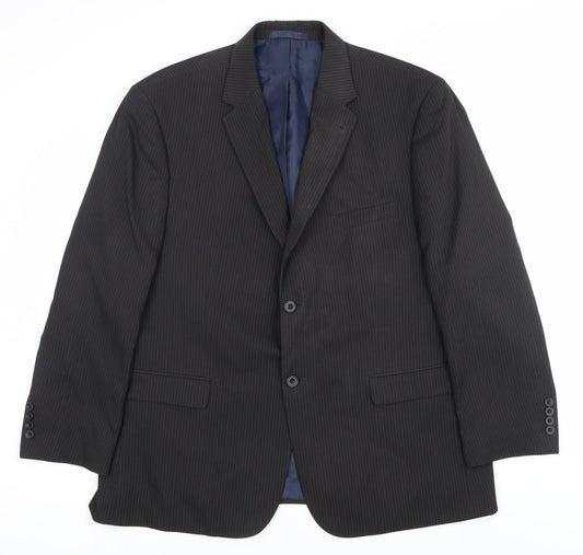 Greenwoods Men’s Black Pinstripe Blazer Jacket 40 Chest Regular Fit
