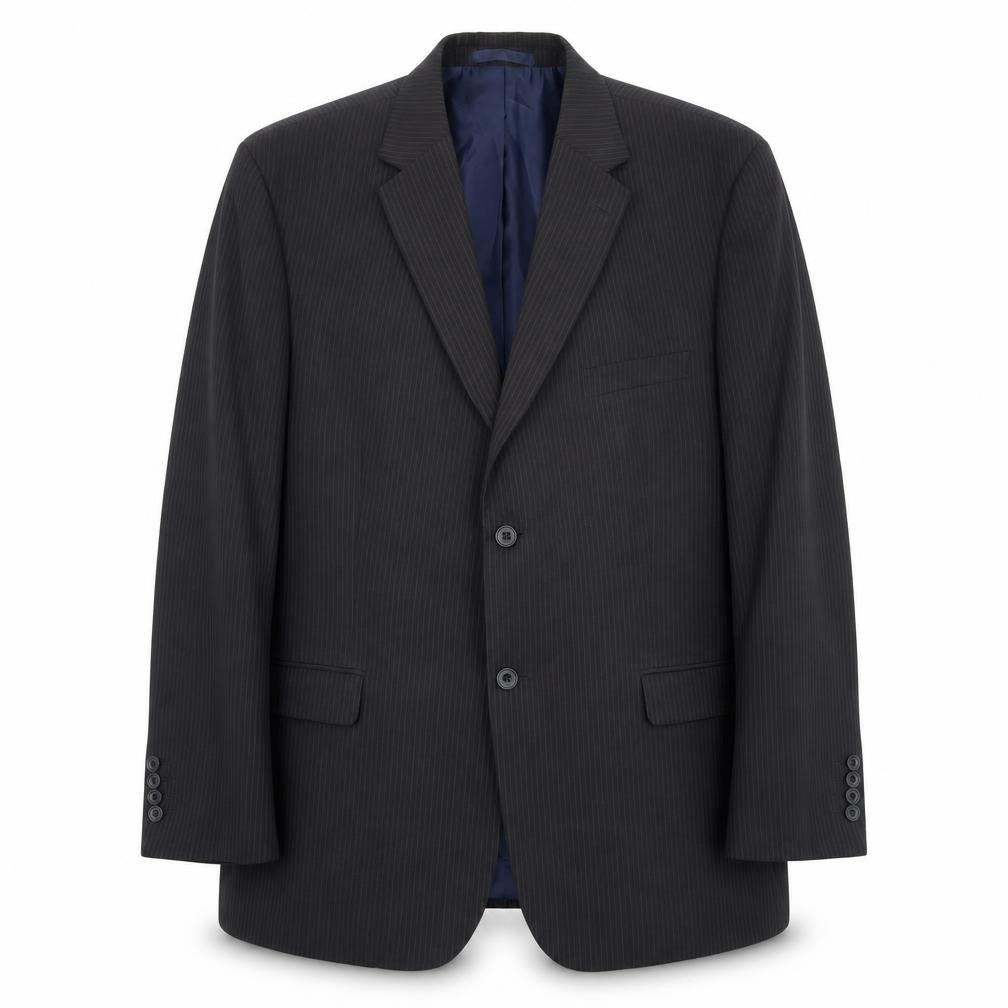 Greenwoods Men’s Black Pinstripe Blazer Jacket 40 Chest Regular Fit