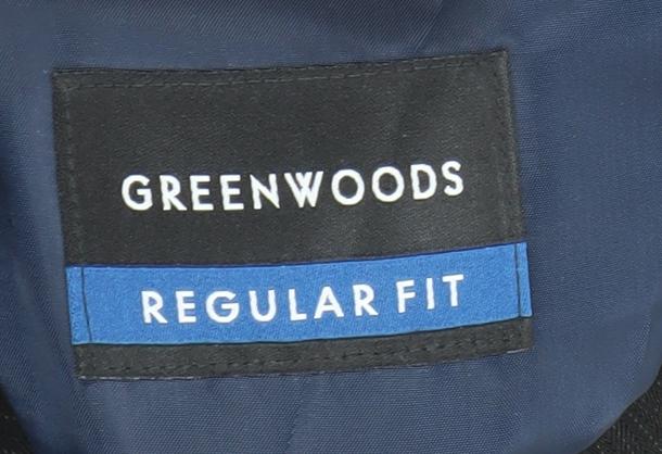 Greenwoods Men’s Black Pinstripe Blazer Jacket 40 Chest Regular Fit