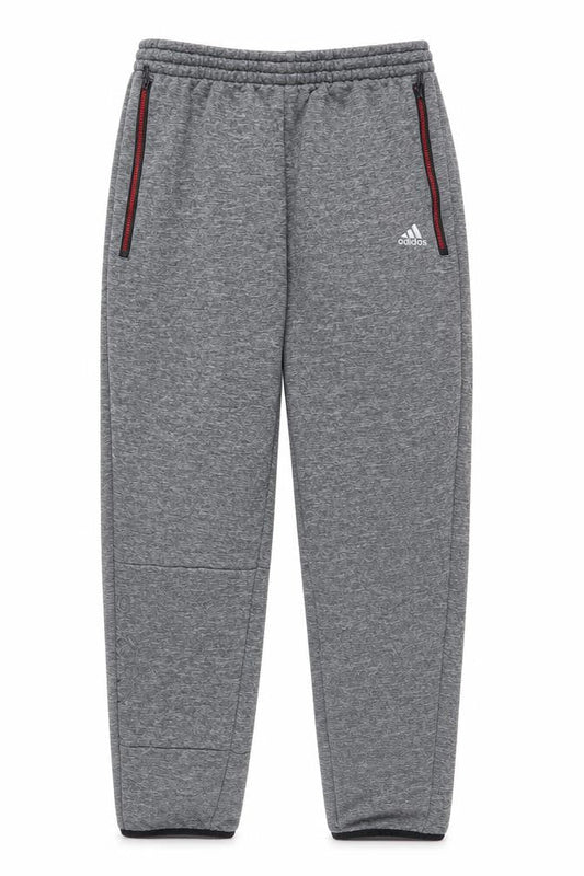 Adidas Boys Grey 13-14Y Tapered Joggers Quick Dry Zip Pockets