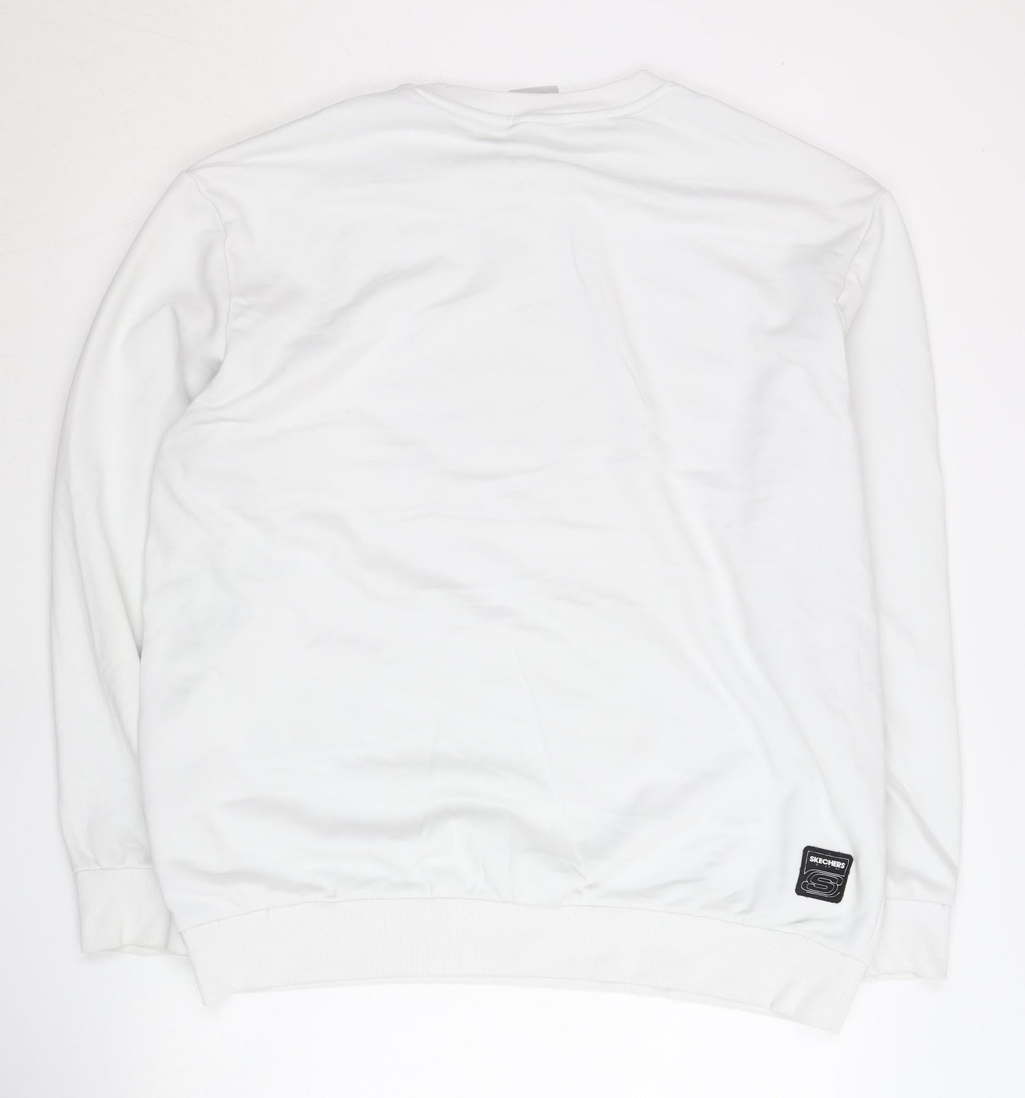Skechers Men’s White L Pullover Sweatshirt Graphic Logo Jersey