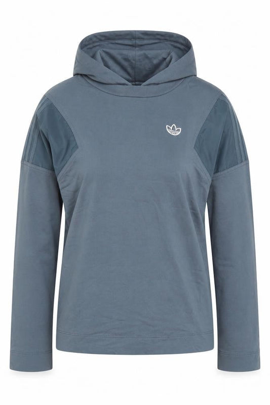 Front view of Adidas Women’s Blue XS Pullover Hoodie Long Sleeve Sports Activewear