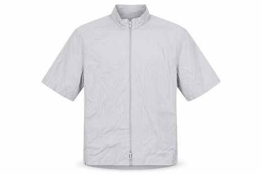 RAID Men’s Grey Cotton Short Sleeve Full Zip Casual Shirt M