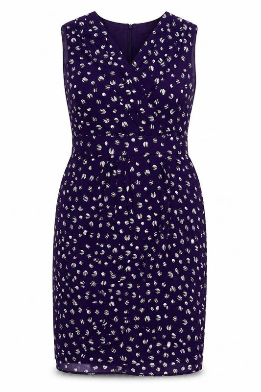 RJR.John Rocha Women’s Purple Polka Dot Wrap Dress Size 16