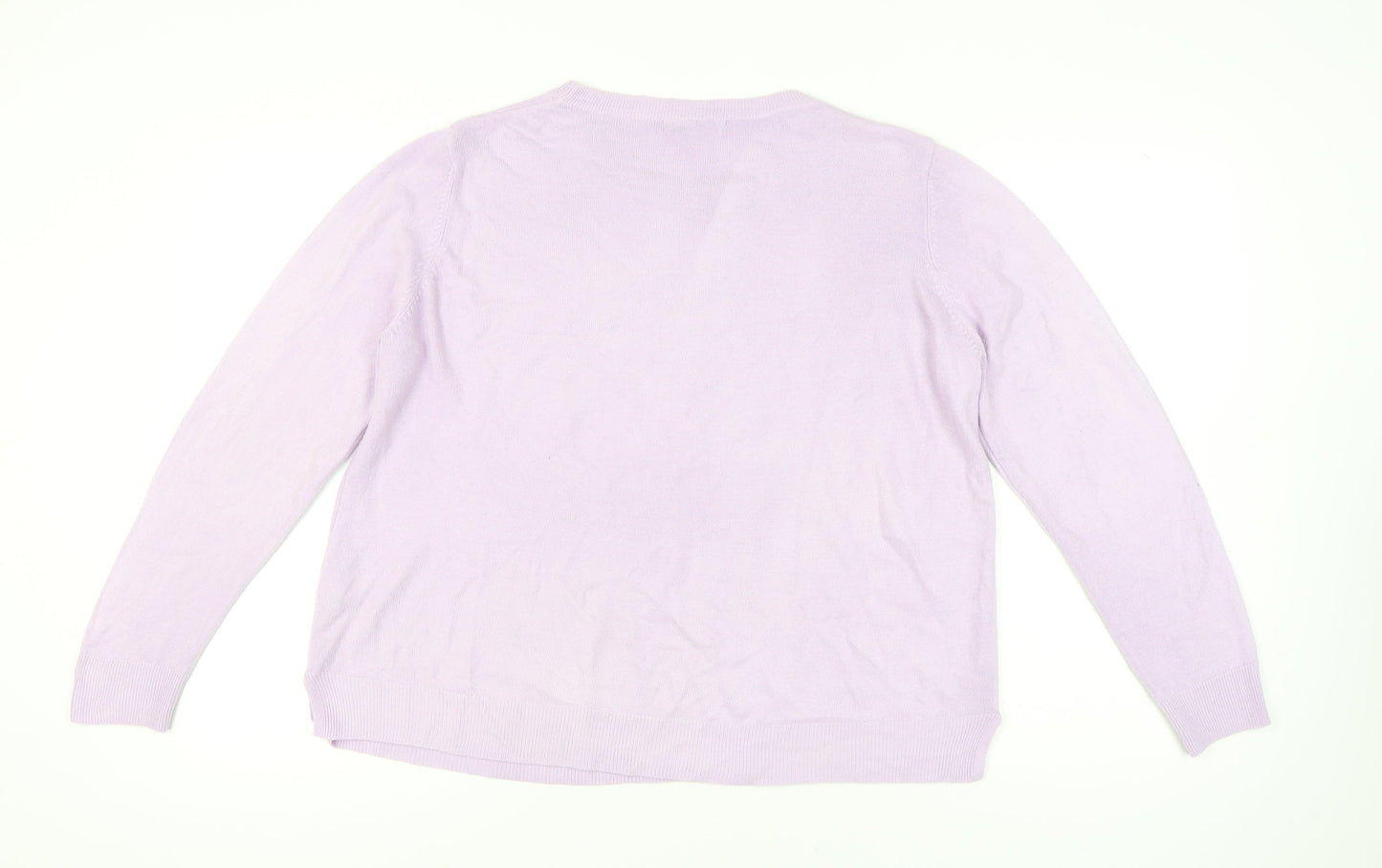 Marks and Spencer Women’s Purple Size 20 Acrylic Pullover Jumper