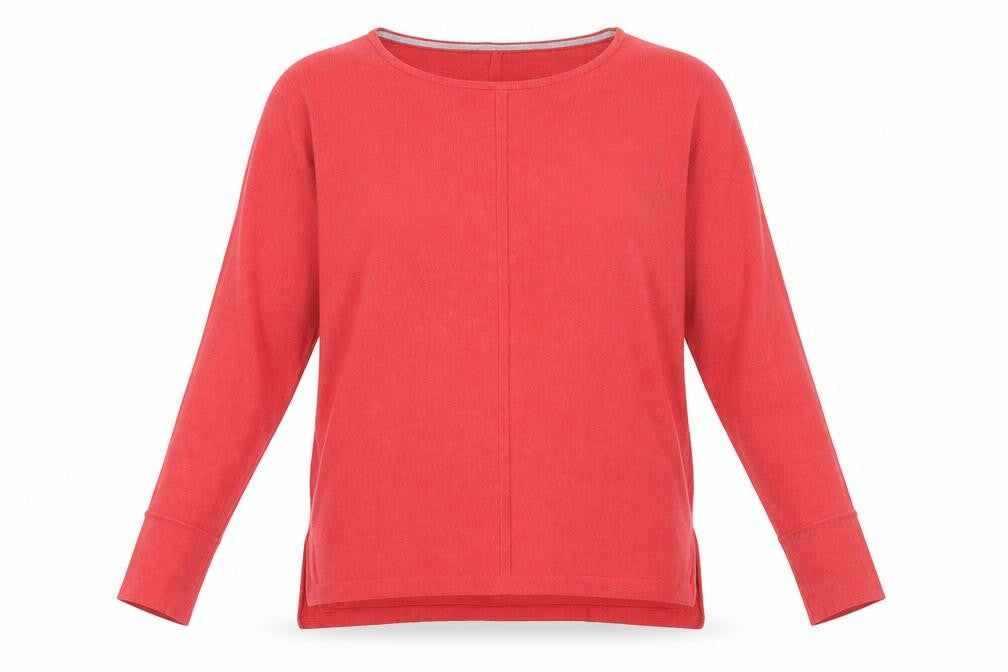 White Stuff Women’s Red Cotton Blend Long Sleeve Pullover Jumper UK 12