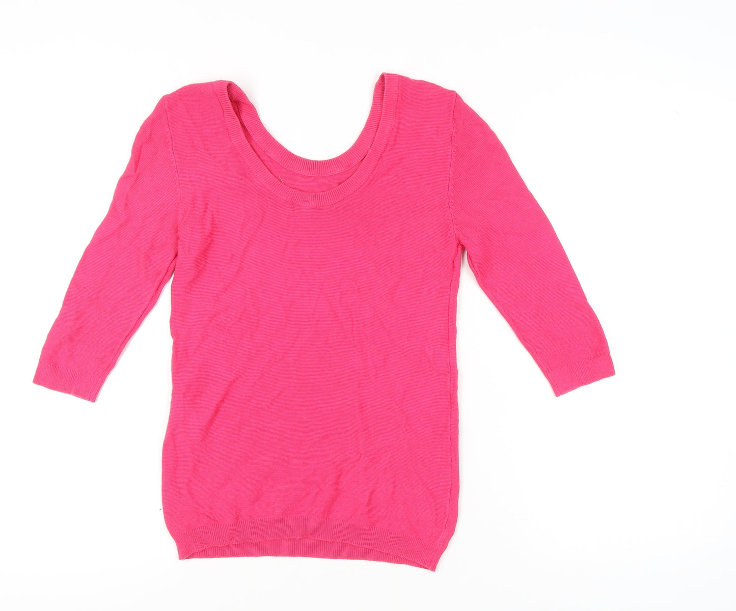 Morgan Women’s Pink XS 3/4 Sleeve Scoop Neck Pullover Jumper