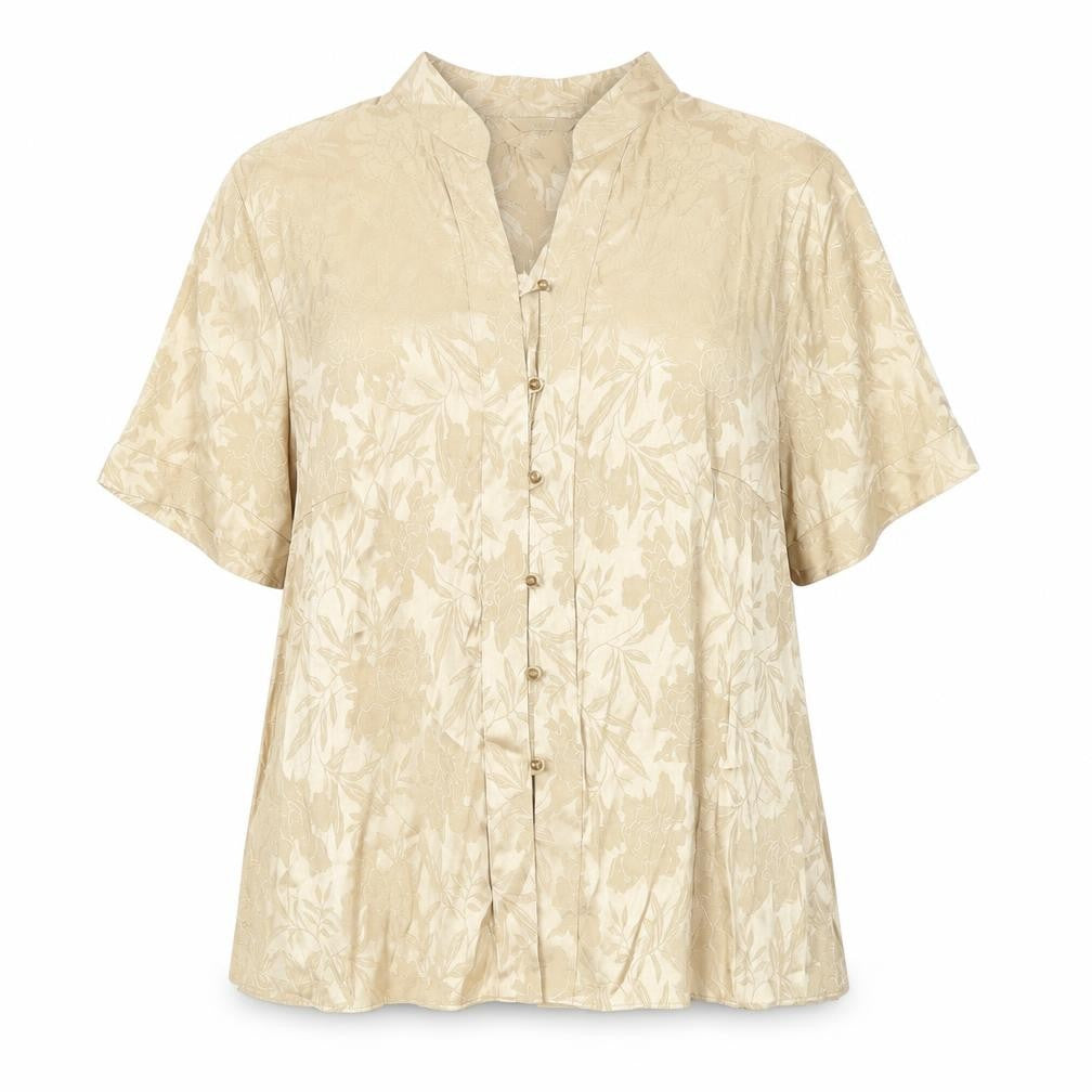 Marks & Spencer Women’s Beige Floral Button-Up Shirt Size 20