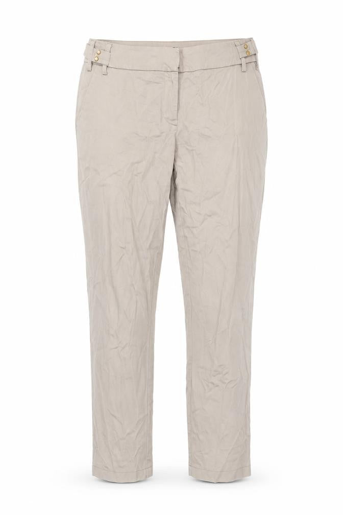 Warehouse Womens Beige Chino Trousers UK 10 Slim Fit Straight Leg