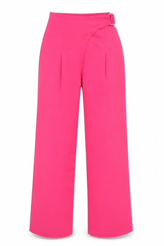 Collusion Women’s Pink Wide-Leg High-Rise Pleated Trousers Size 4