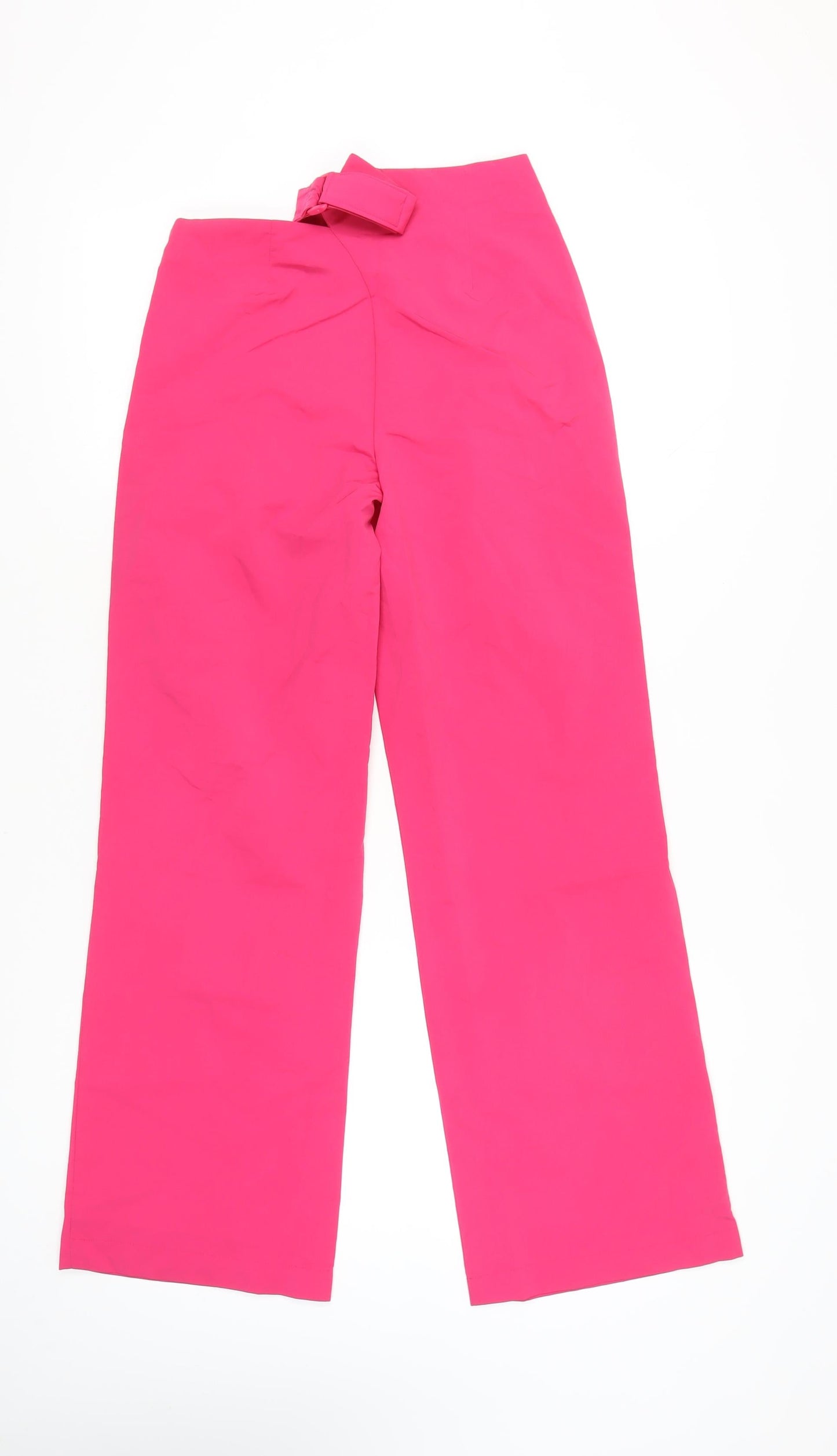 Collusion Women’s Pink Wide-Leg High-Rise Pleated Trousers Size 4