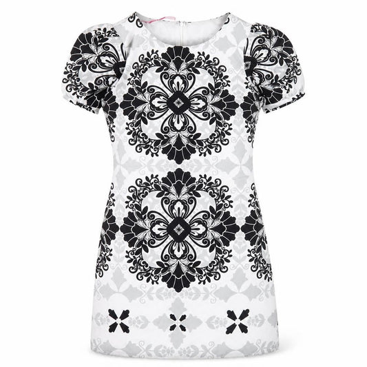 Lts Women’s Black & White Geometric Sheath Dress Size 10