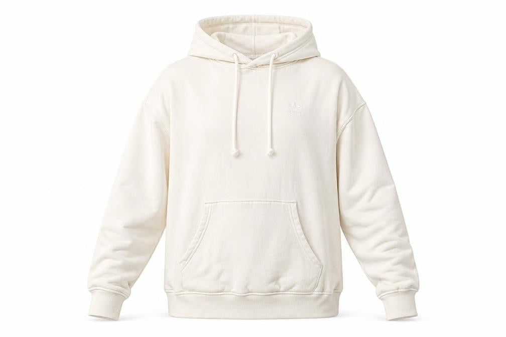 Adidas Women’s Ivory Pullover Hoodie Size 10 Floral Graphic Logo