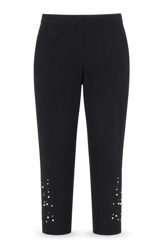 Zara Basic Women’s Black XS Skinny Trousers Beaded Ankle Autumn Winter