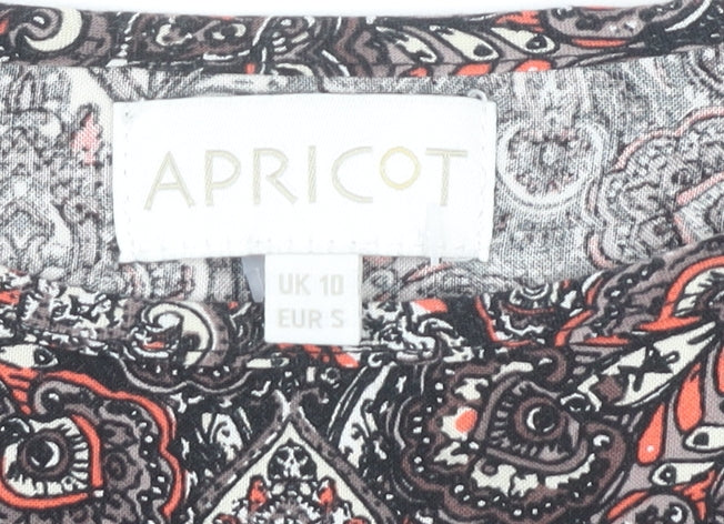 Apricot Women’s Multicoloured Paisley Tunic Blouse Size 10 Viscose Sleeveless