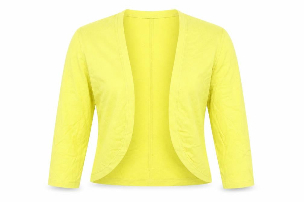 Hobbs Women’s Yellow Cardigan S Knit 3/4 Sleeve Lightweight Spring