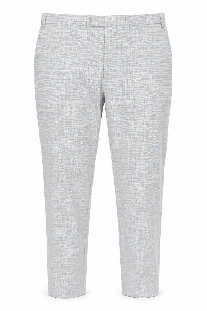 Marks & Spencer Men's Grey Check Wool Dress Pants 42W 31L Classic Fit
