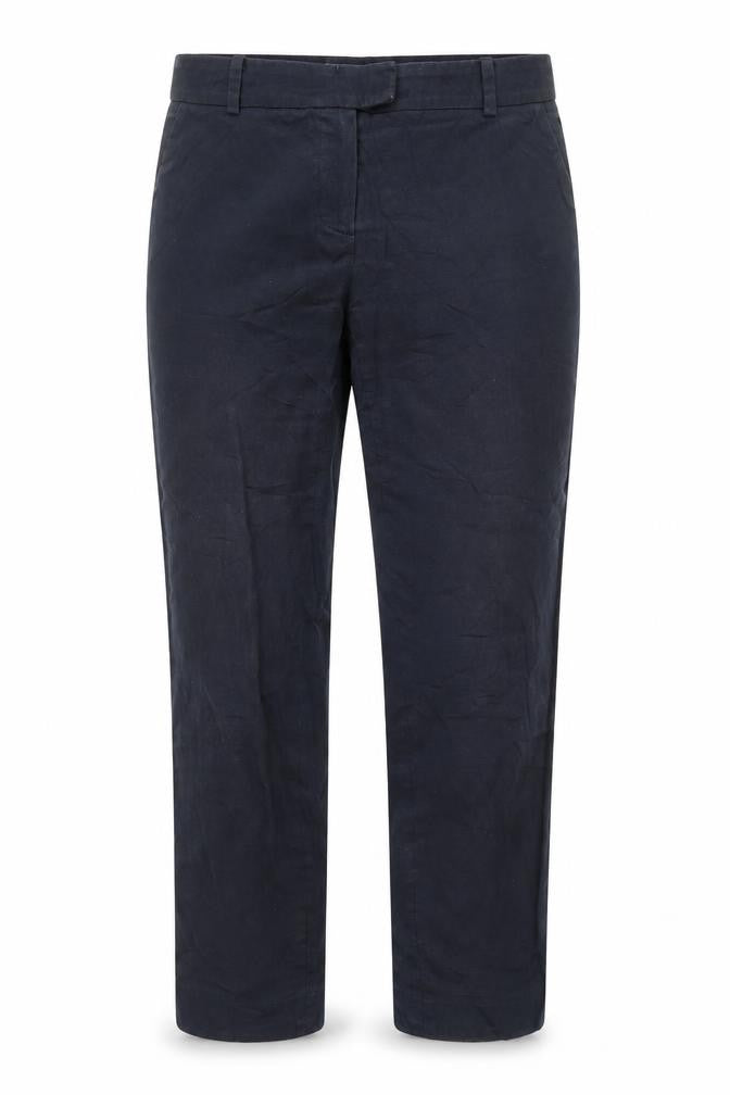 Jaeger Women’s Blue Chino Trousers Size 8 Slim Fit Mid Rise Twill