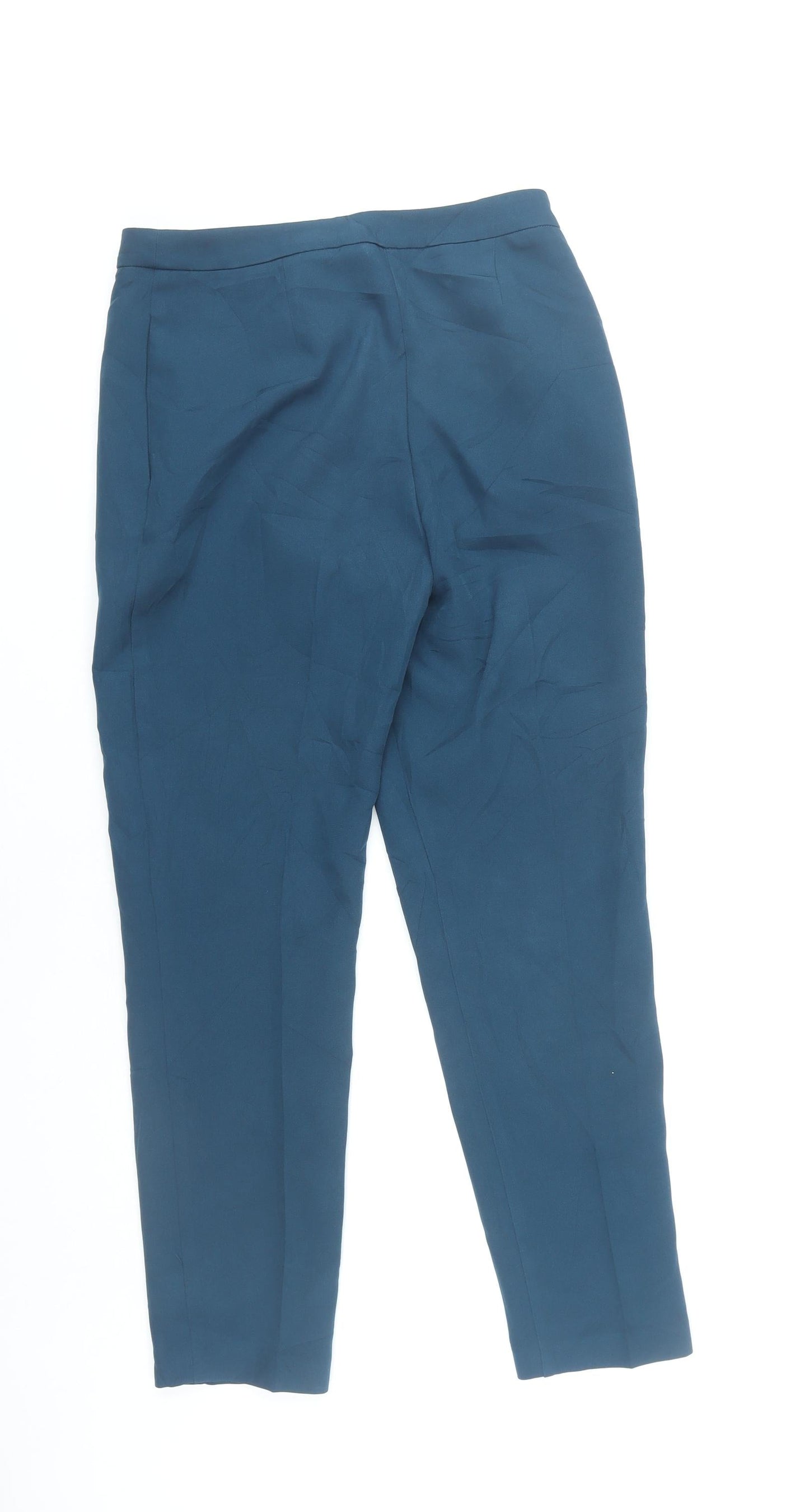 ASOS Women’s Blue UK 8 Slim Tapered Mid Rise Flat Front Trousers