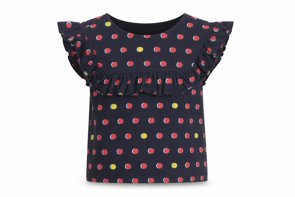 Next Women’s Multicoloured Polka Dot Ruffle Blouse UK 6