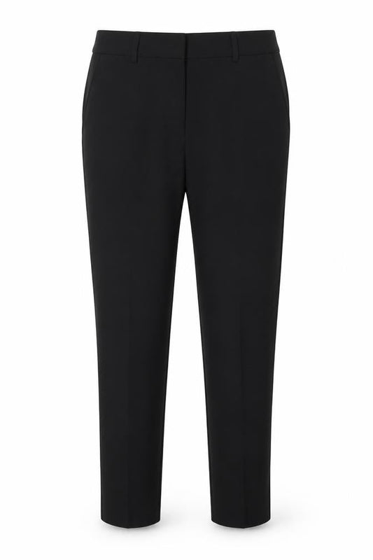Peacocks Womens Black Size 8 Tapered Trousers Polyester