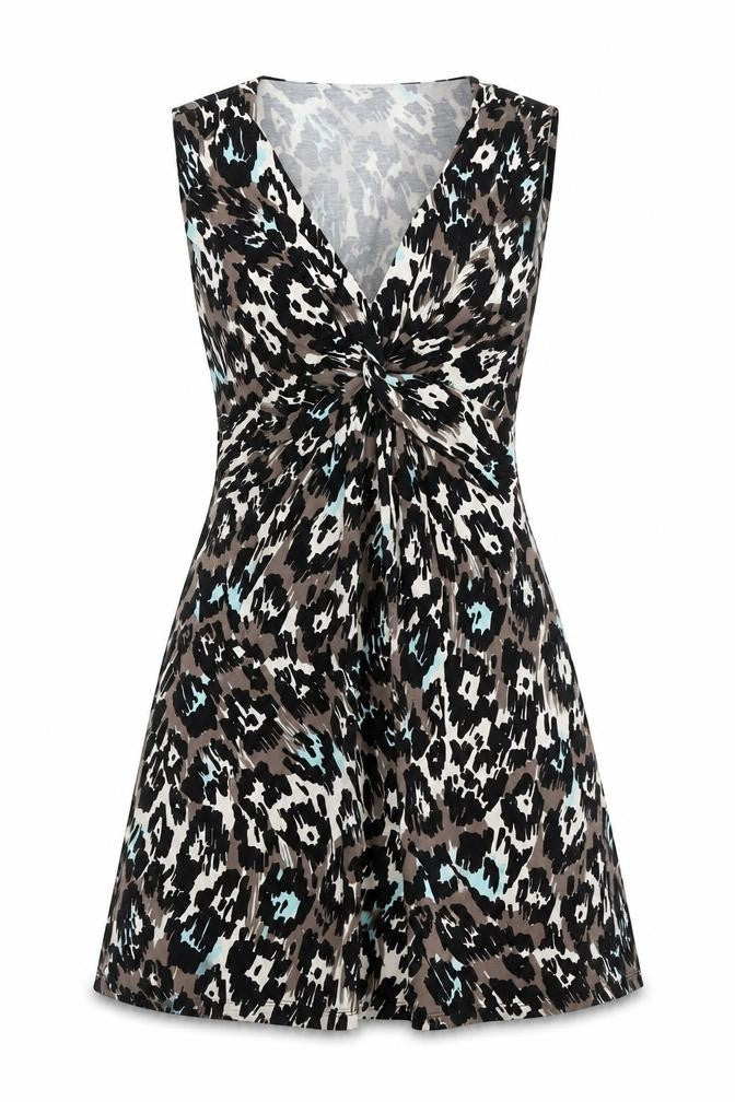 Precis Women’s Multicoloured Leopard Print Sheath Dress Size 14