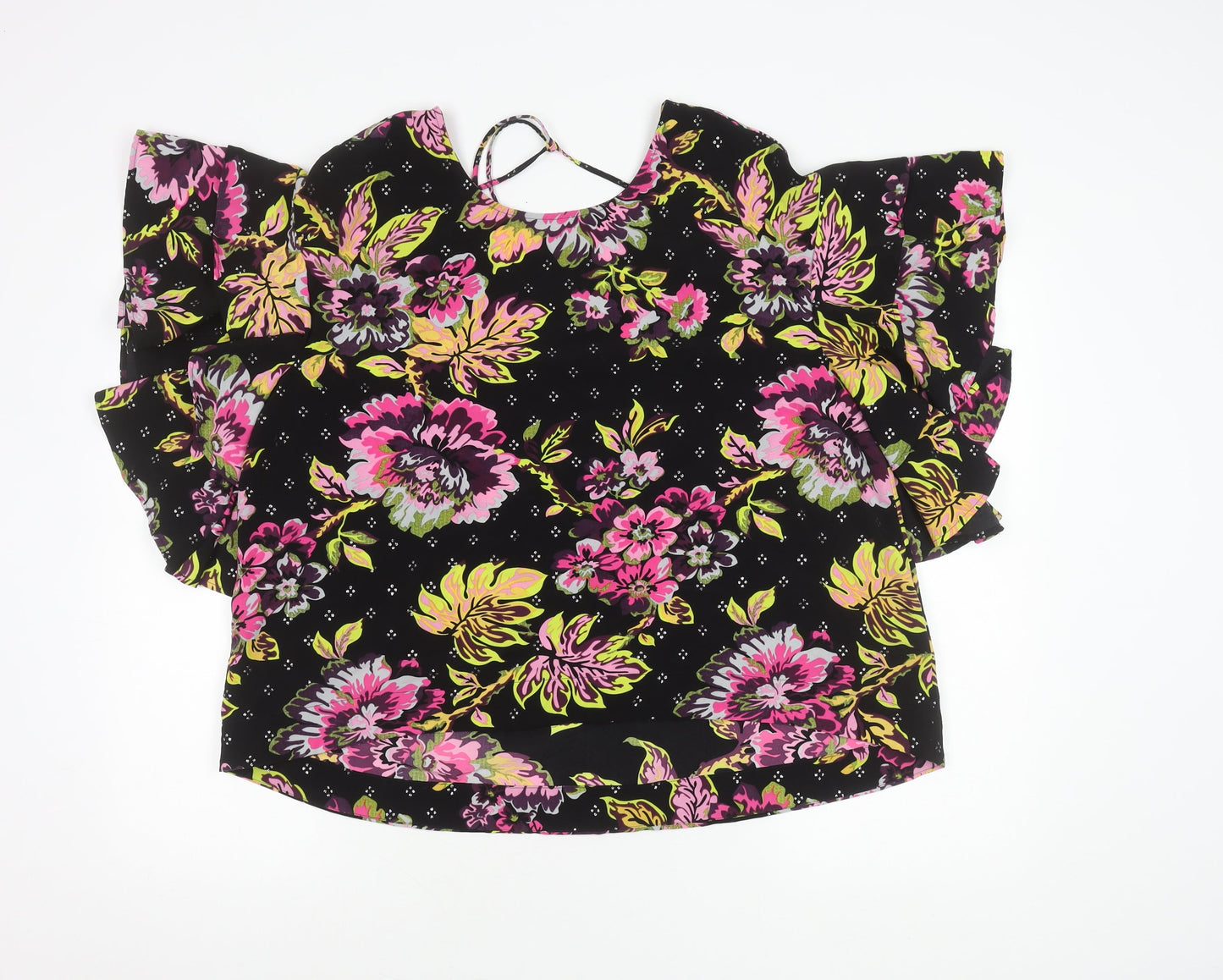 Marks and Spencer Women’s Multicoloured Floral Ruffle Blouse Size 18