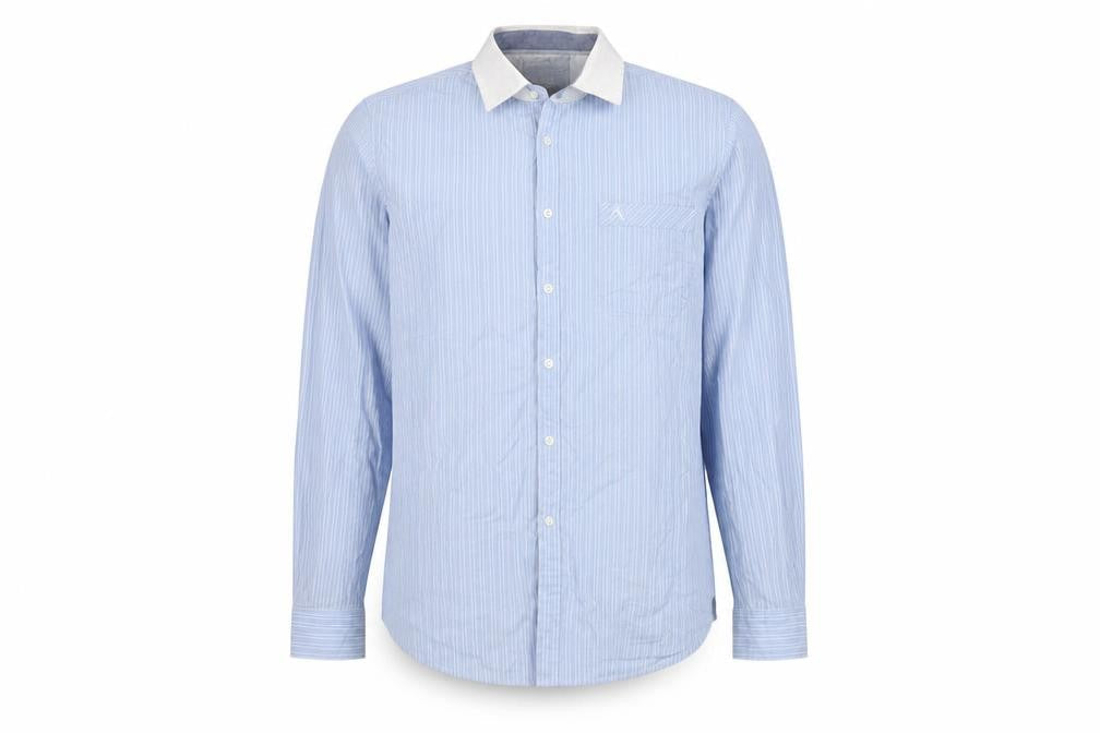 Austin Reed Men’s Blue Striped Long Sleeve Cotton Shirt L
