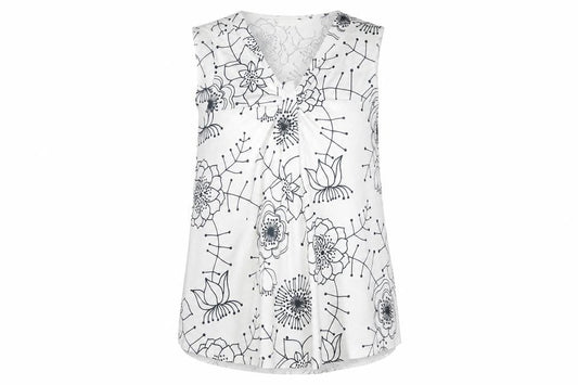Marks and Spencer Womens Ivory Floral Sleeveless Blouse Size 12