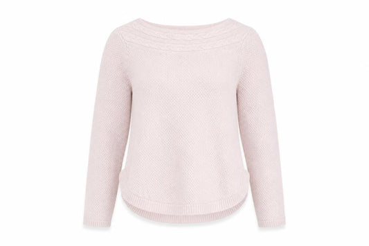 Monsoon Womens Pink Boat Neck Alpaca Blend Jumper Size S