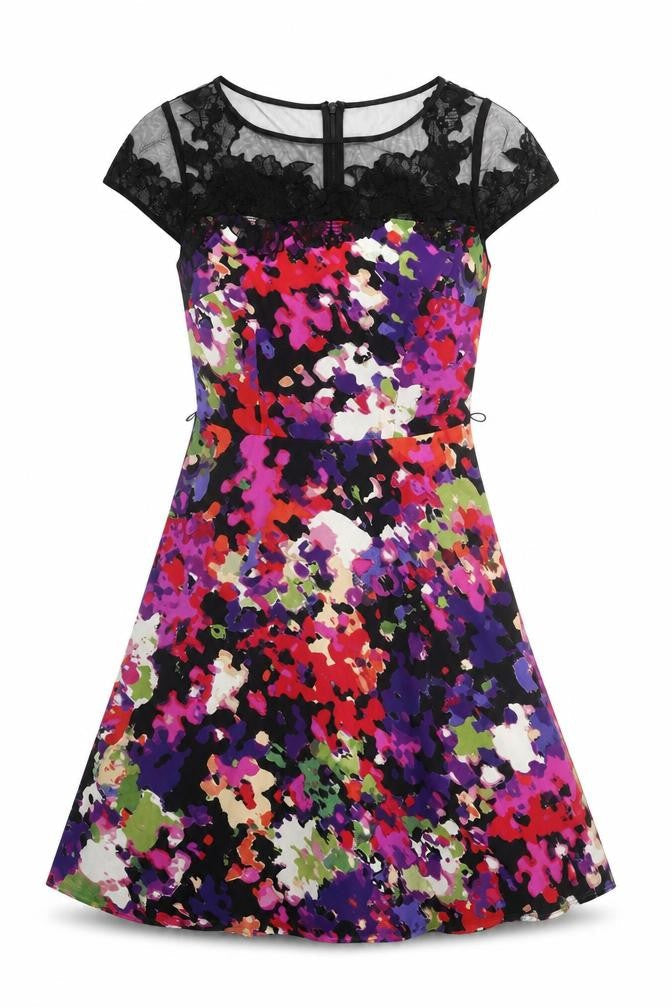 Coast Women’s Multicoloured Floral A-Line Knee Length Dress Size 6